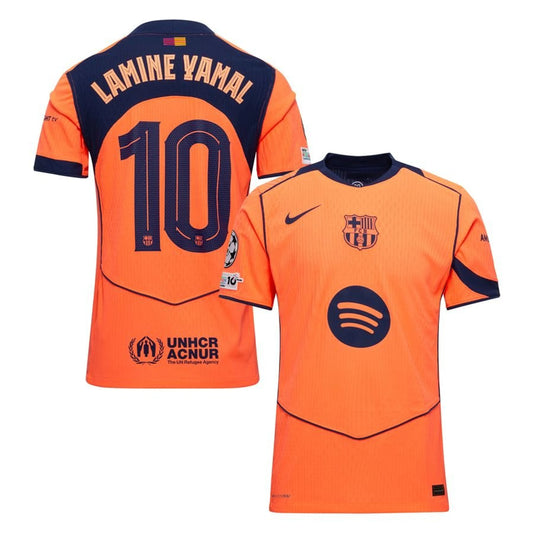 FC BARCELONA SHIRT 2025/26 VAPOR LAMINE YAMAL 10 + CHAMPIONS LEAGUE BADGE