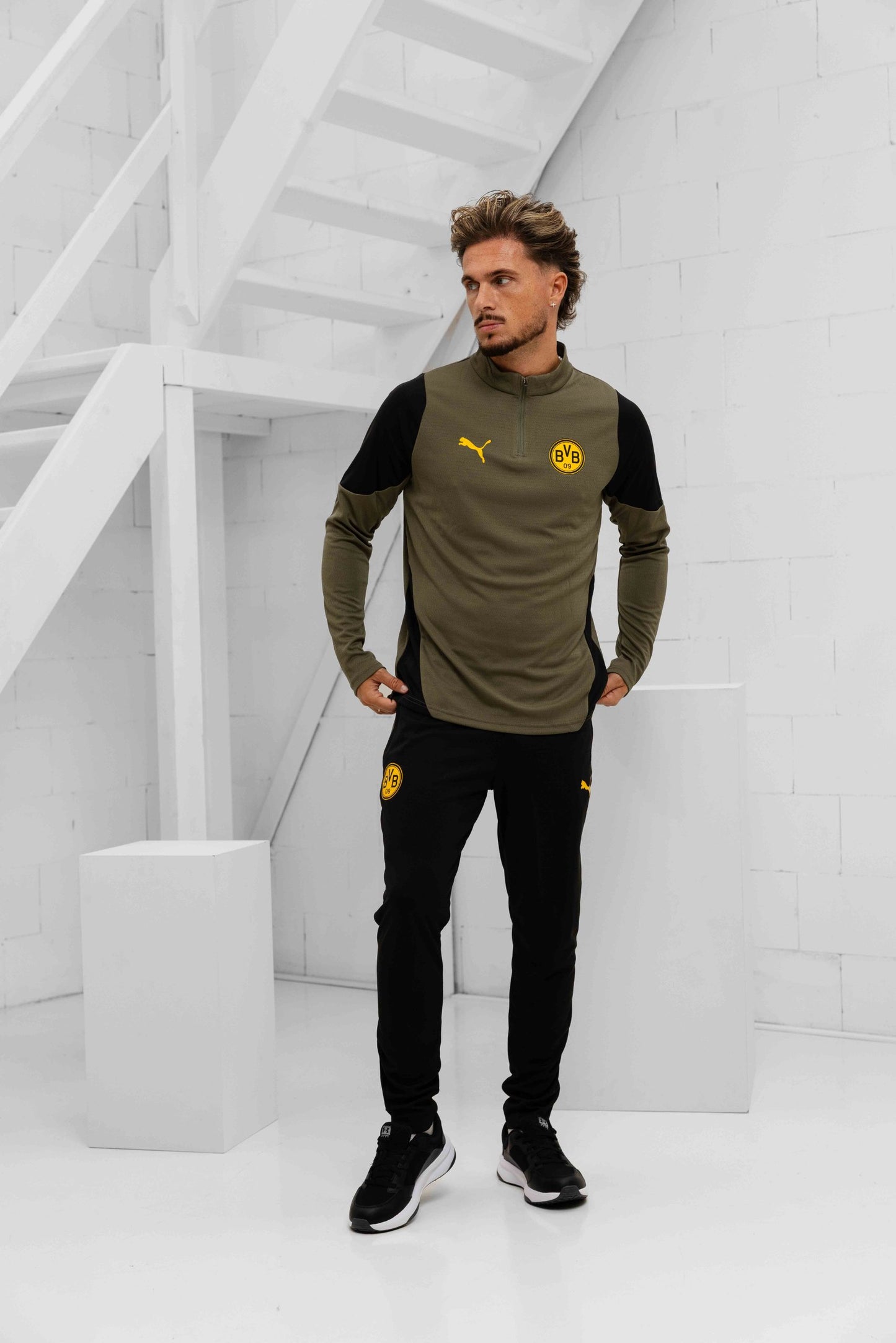 Borussia Dortmund 1/4 Zip Tracksuit Senior 2025/2026