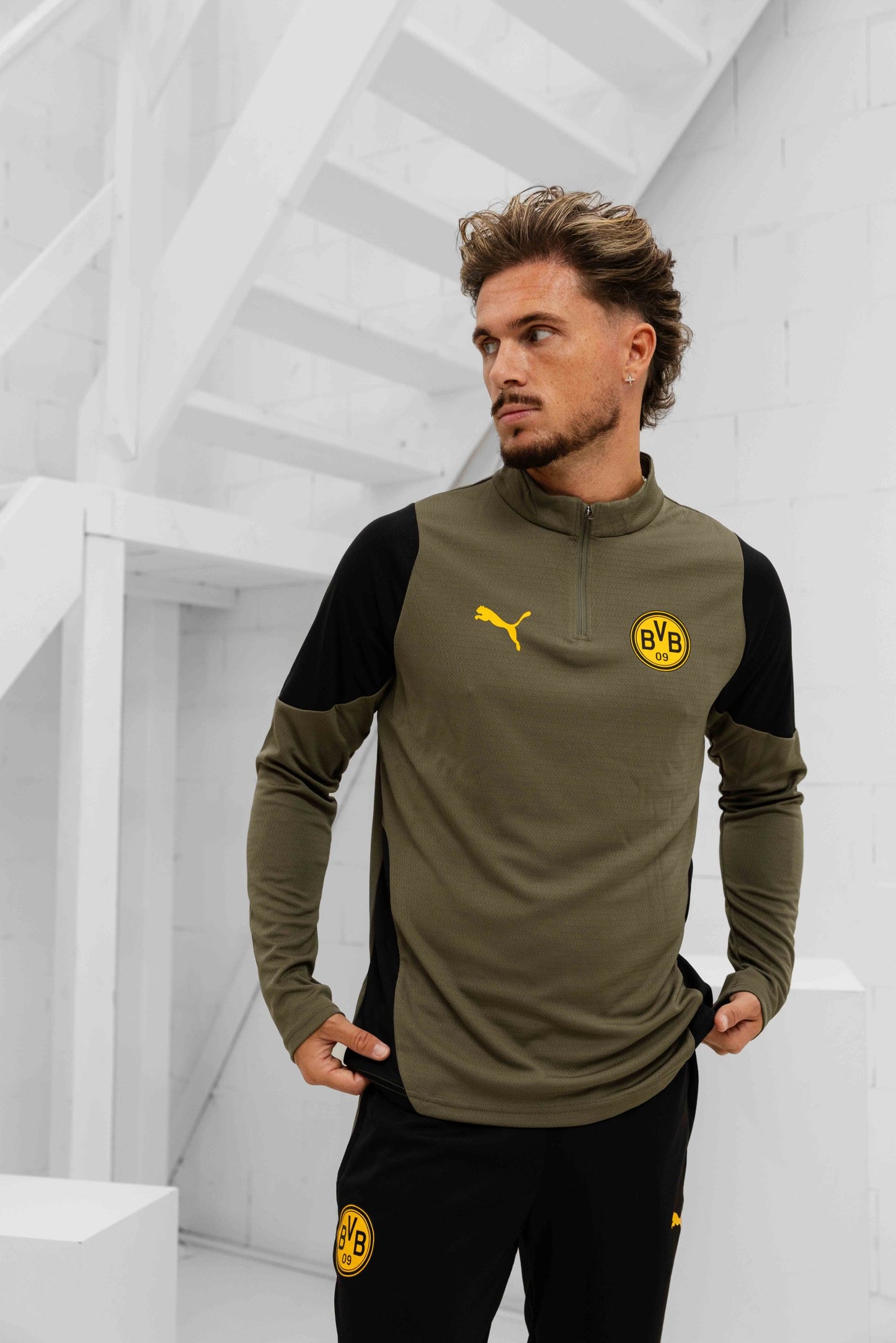 Borussia Dortmund 1/4 Zip Tracksuit Senior 2025/2026
