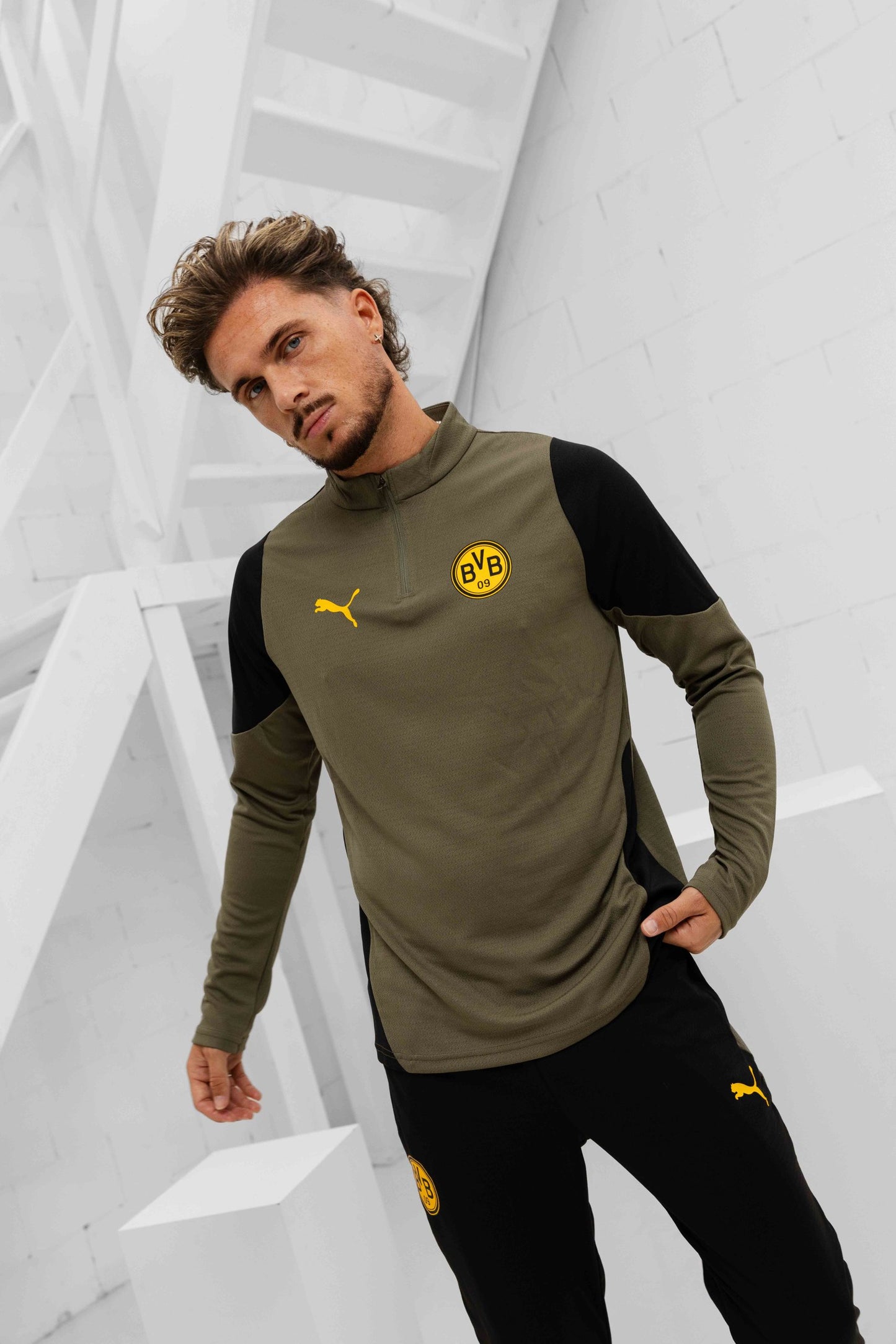 Borussia Dortmund 1/4 Zip Tracksuit Senior 2025/2026