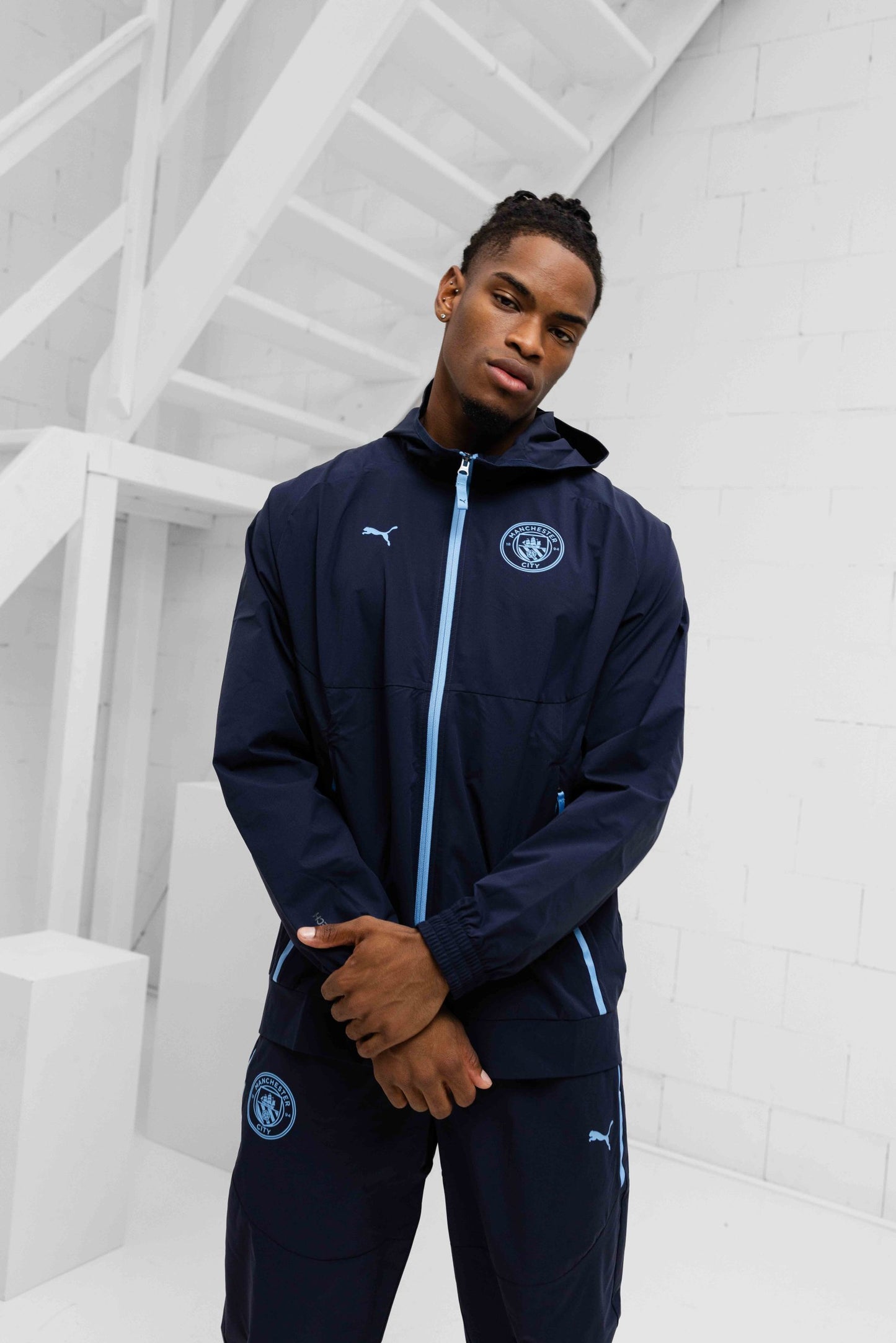 Manchester City Tech Woven Tracksuit Senior 2025/2026 Dark Blue