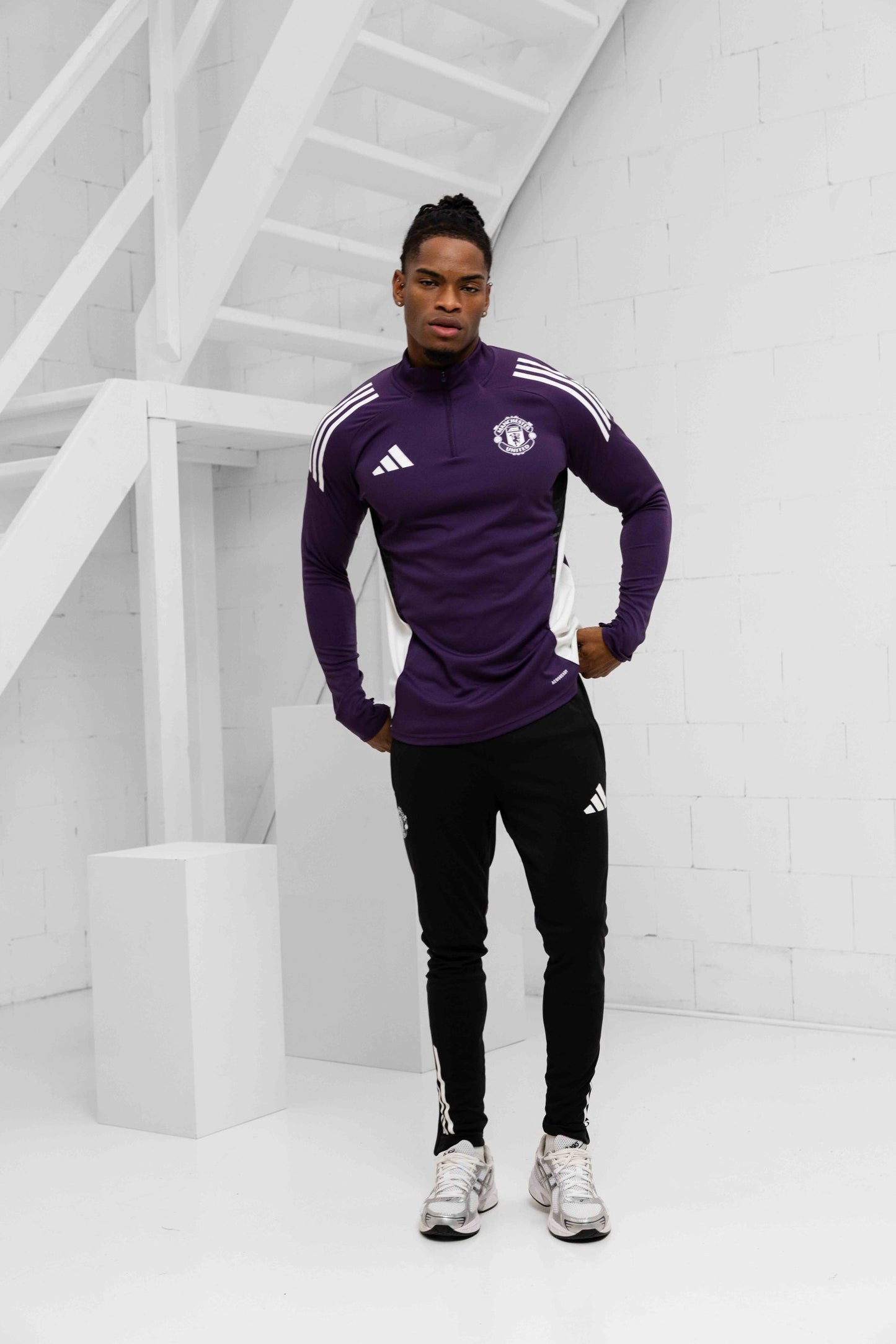 Manchester United 1/4 Zip Tracksuit Senior 2025/2026