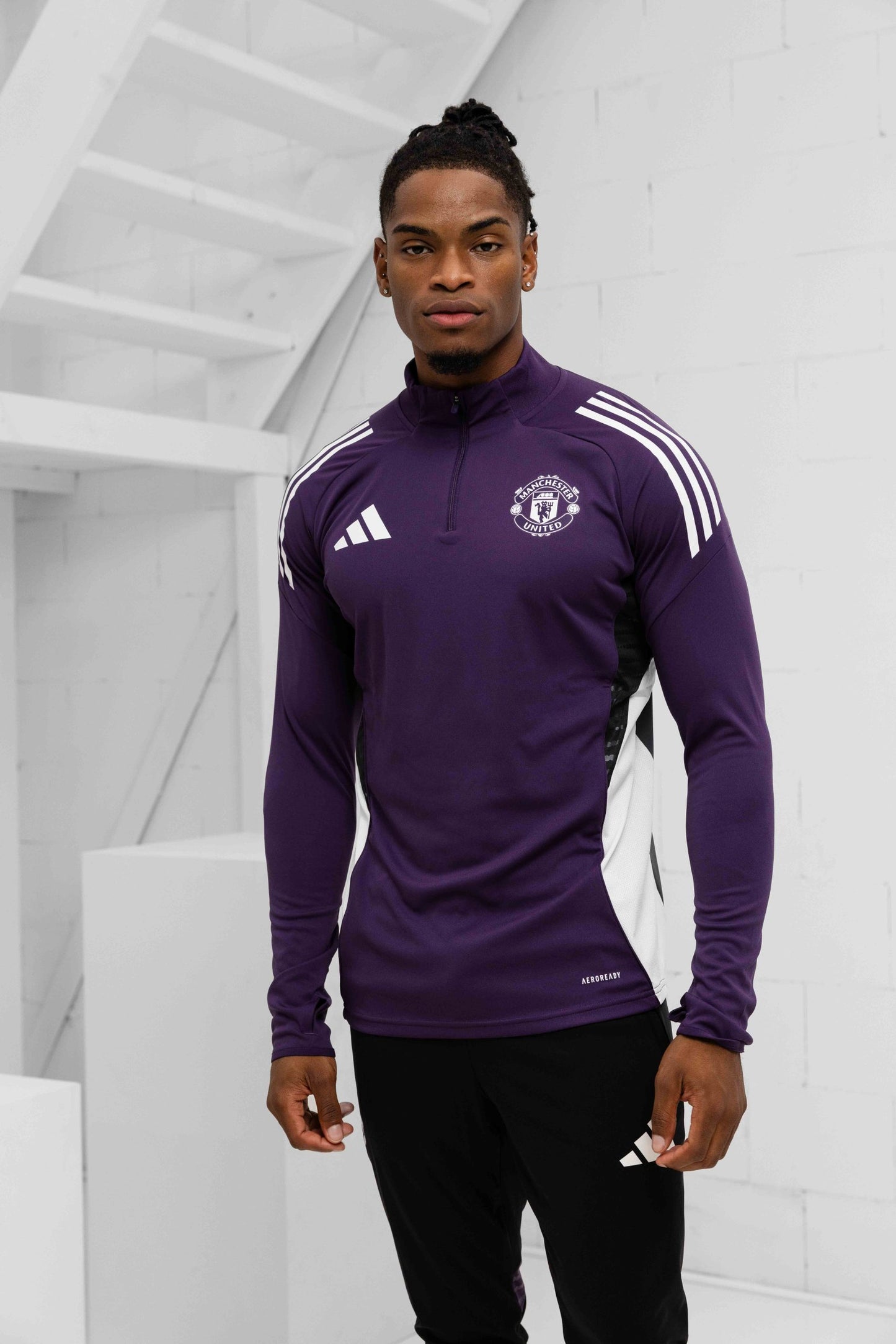 Manchester United 1/4 Zip Tracksuit Senior 2025/2026